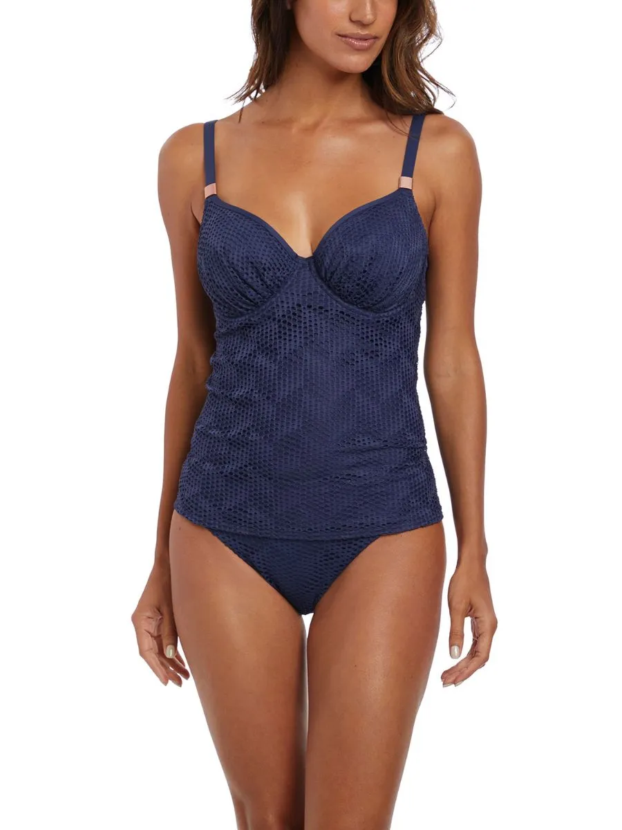 Marseille Bardot Gathered Full Cup Tankini - Twilight