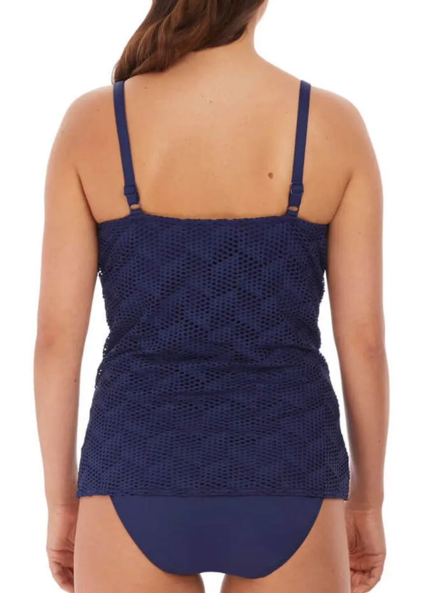 Marseille Bardot Gathered Full Cup Tankini - Twilight
