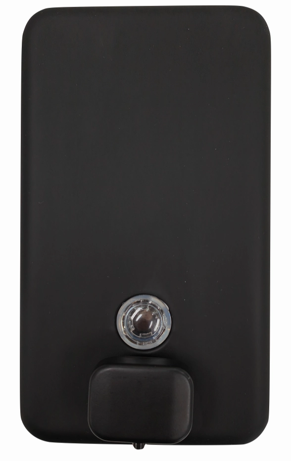 Matt Black Soap Dispenser Vertical S'Steel 1.2L Black Pump