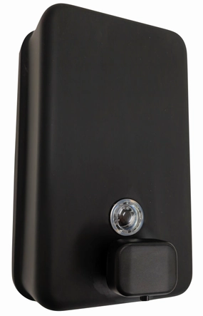 Matt Black Soap Dispenser Vertical S'Steel 1.2L Black Pump Shower Curtain,Bath Curtain