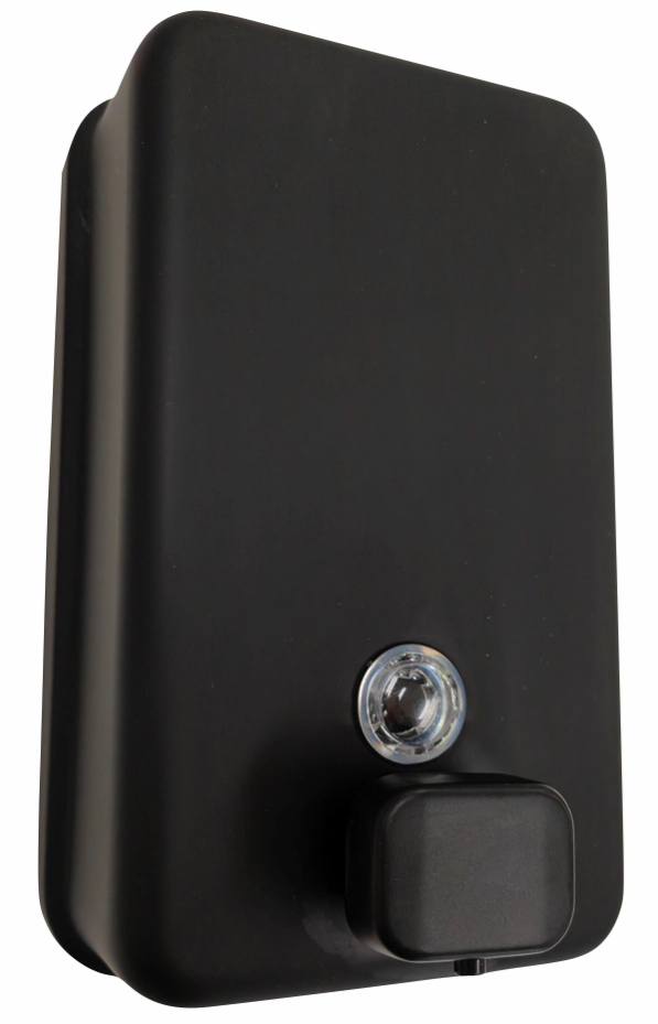 Matt Black Soap Dispenser Vertical S'Steel 1.2L Black Pump Shower Curtain,Bath Curtain