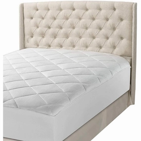 Maxi Deluxe Luxurious Short Queen Down Alternative Mattress Pad Cotton 300 TC RV - White mattress pads,mattress topper,bed protection