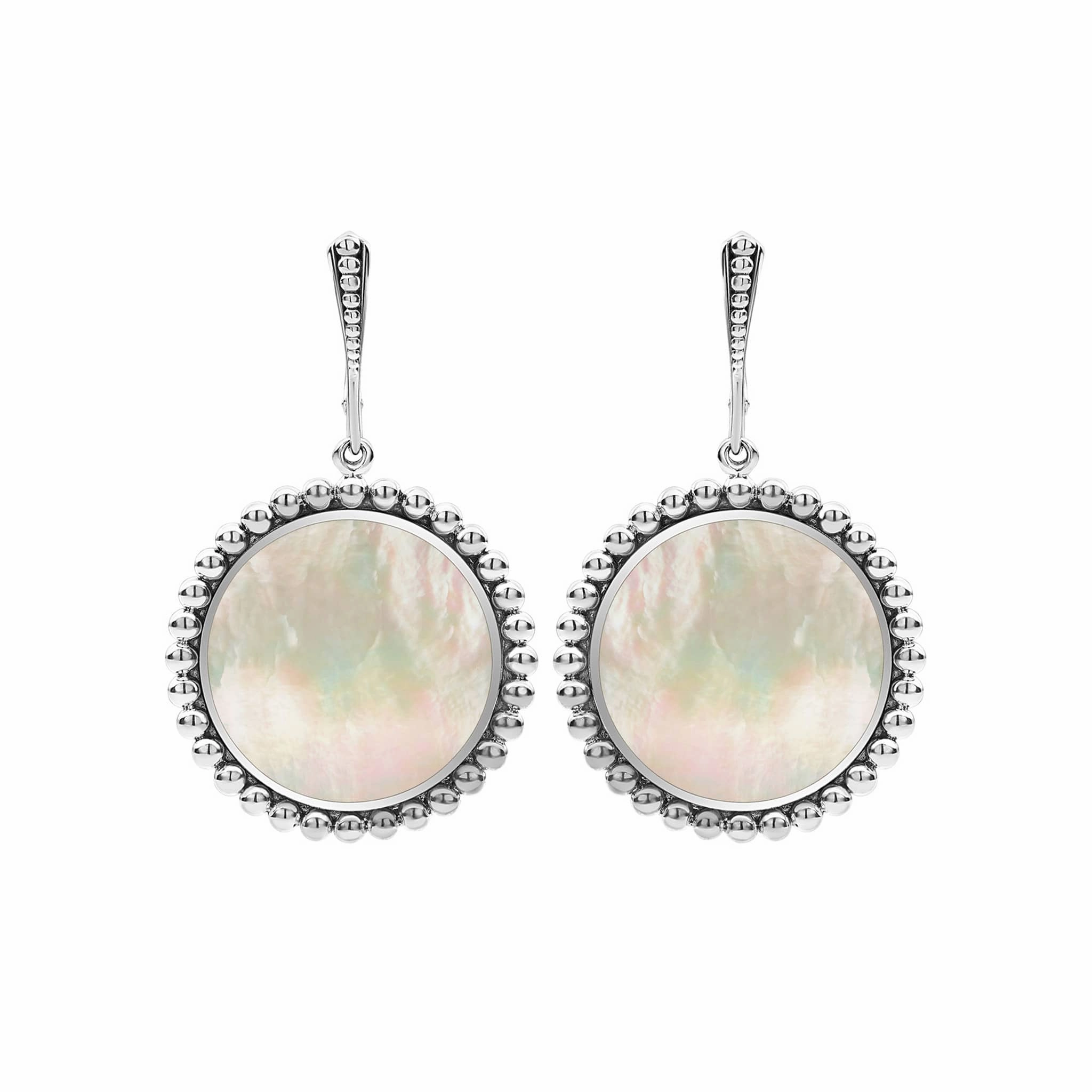 Maya Mother of Pearl Circle Drop Earrings