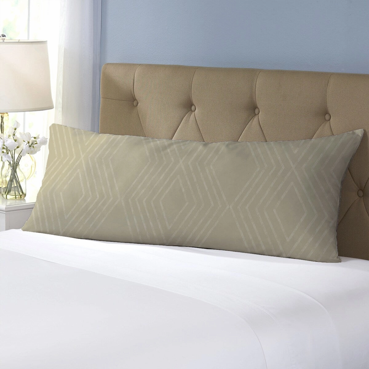 MAYA NATURAL Body Pillow By Kavka Designs - Beige, Tan