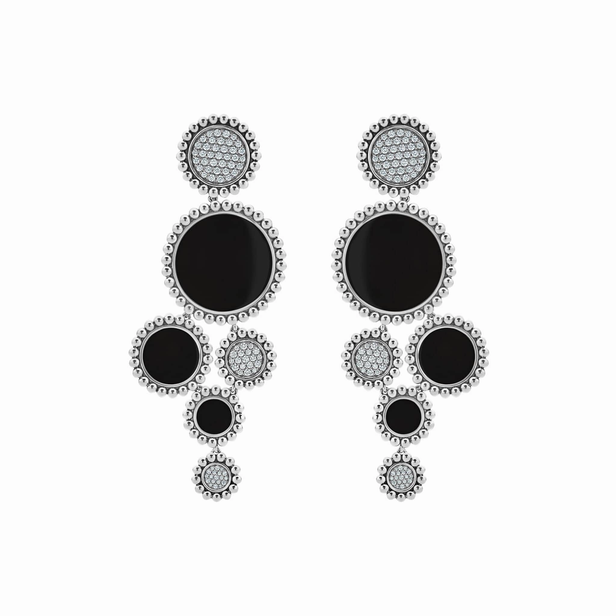 Maya Onyx and Diamond Statement Earrings