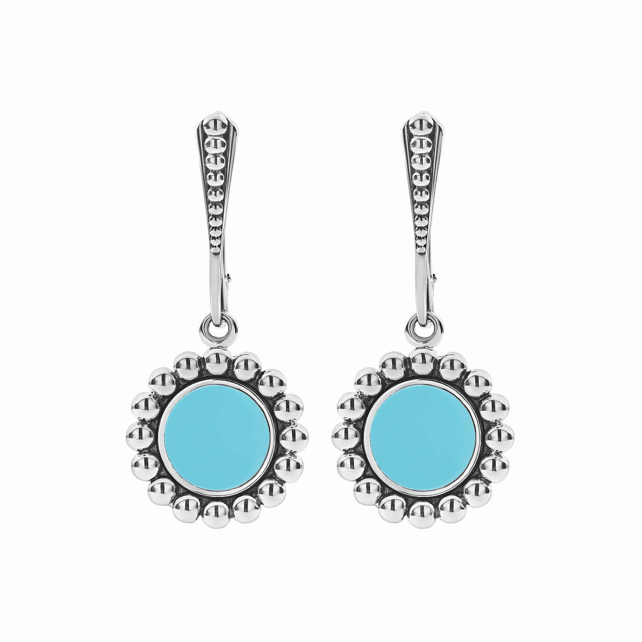 Maya Small Ceramic Circle Drop Earrings