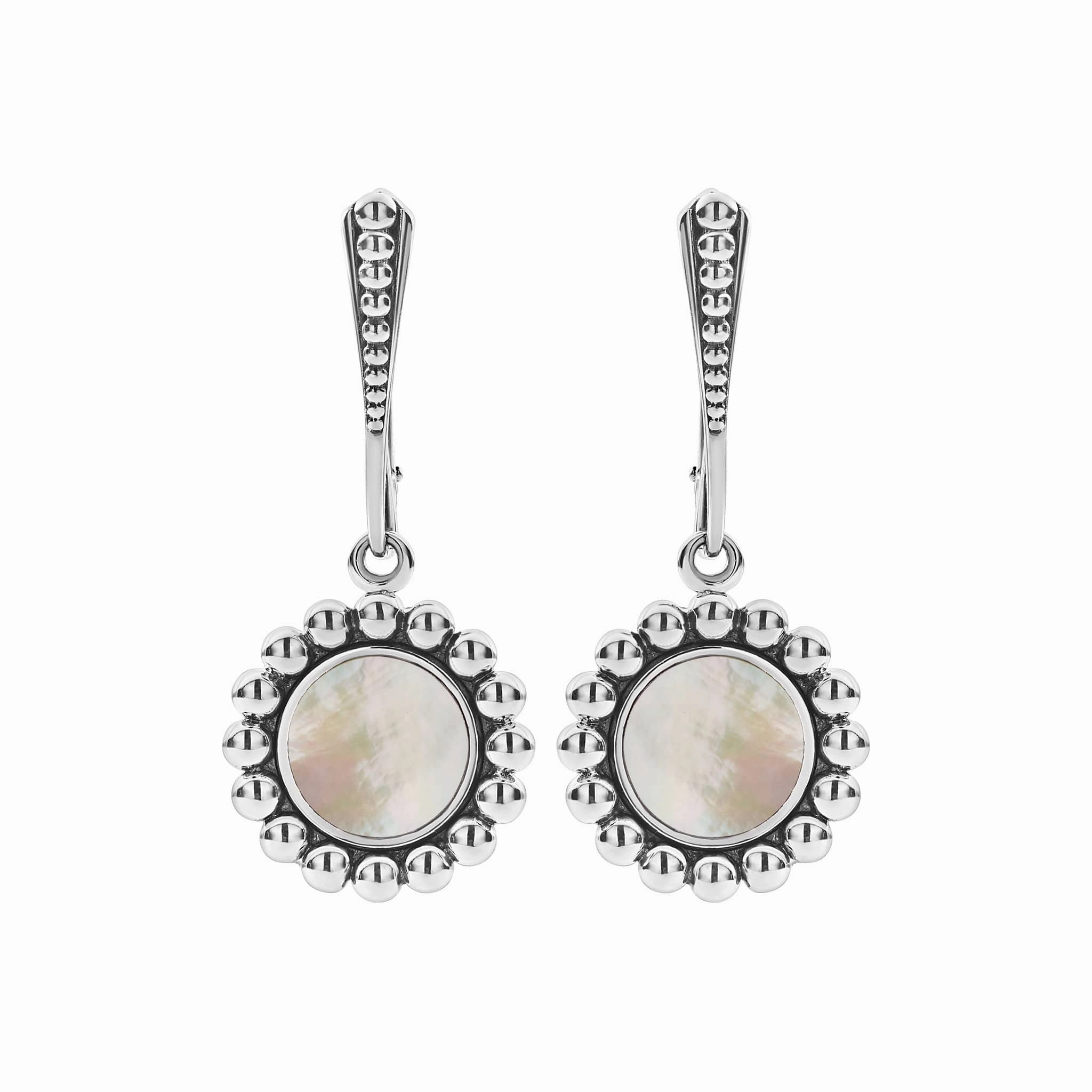 Maya Small Mother of Pearl Circle Drop Earrings
