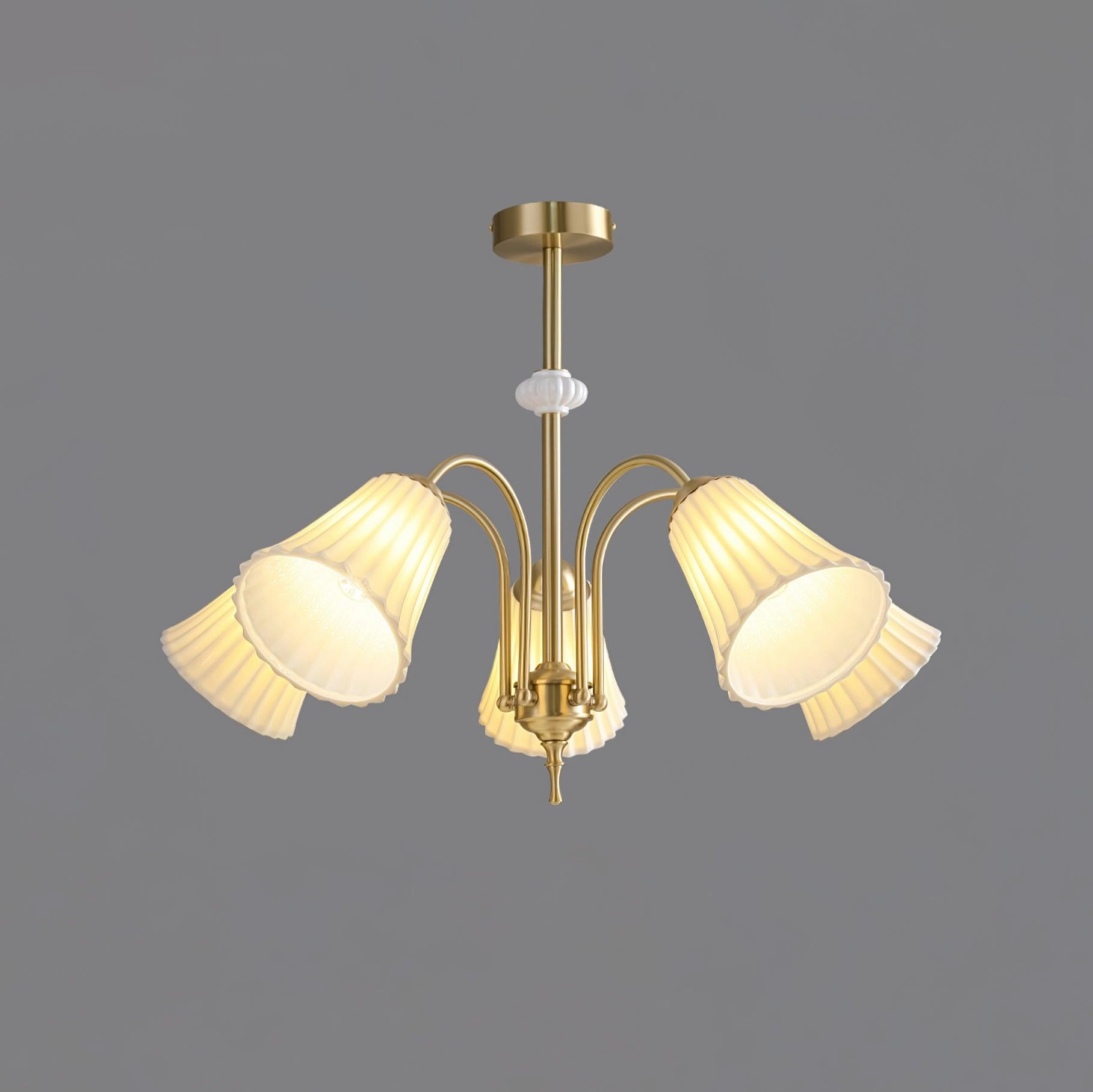 Medieval Ceramic Trumpet Chandelier