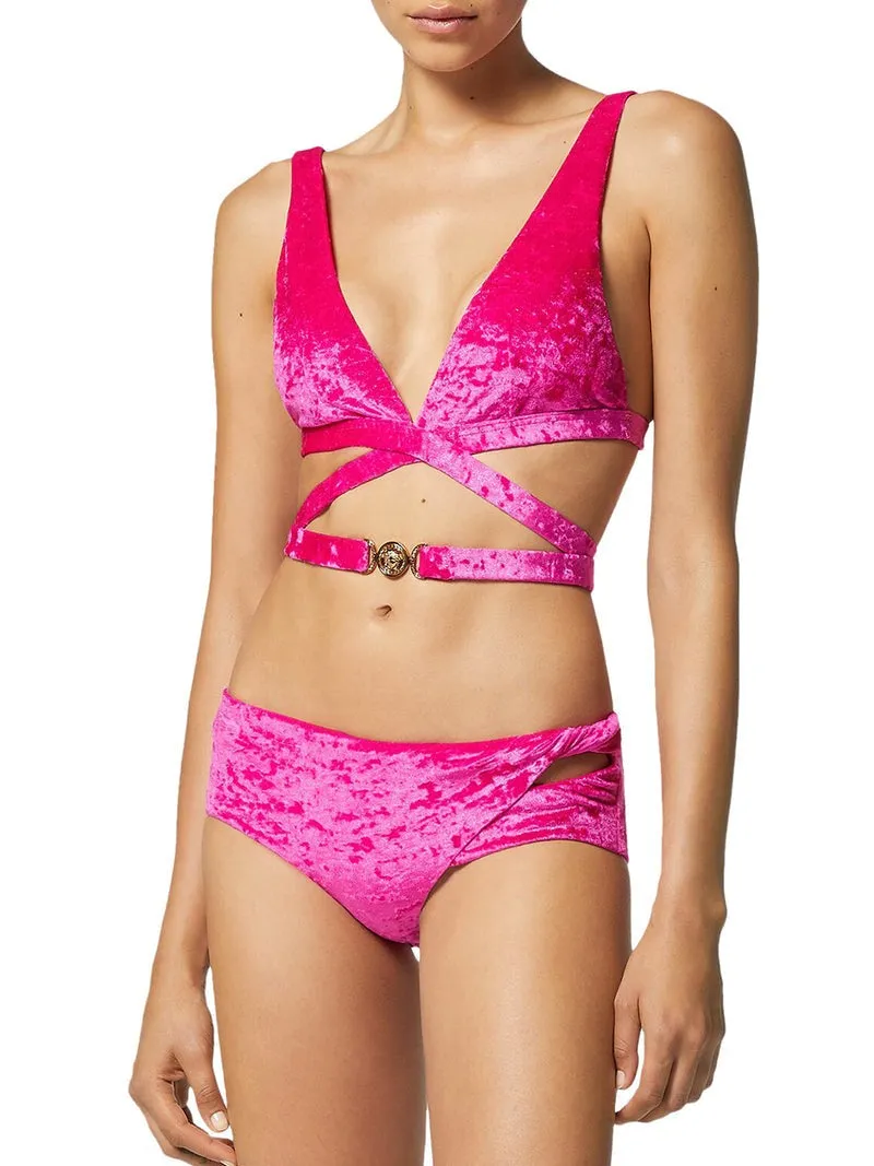Medusa Plaque Triangle Bikini Top
