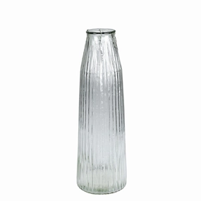 Melba Ribbed Vase, Glass - Med Vase,Ceramic Vase