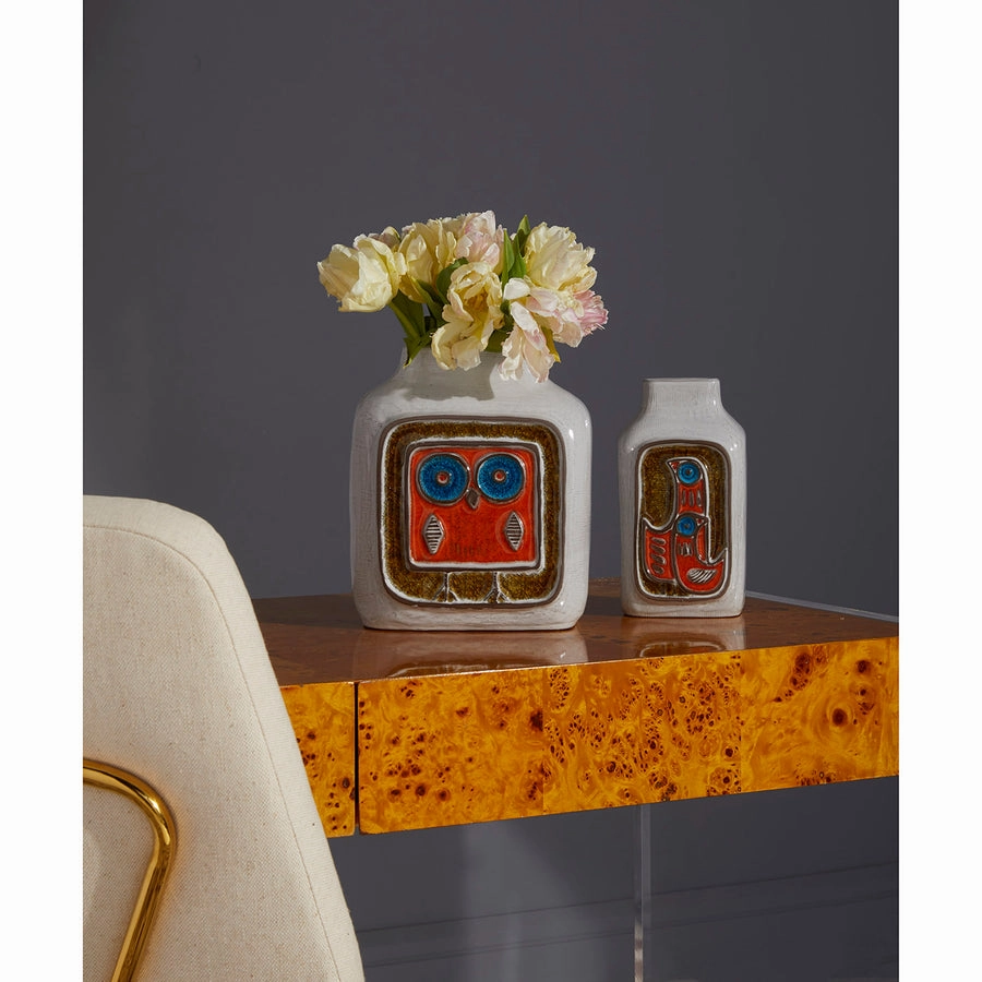 Melted Glass Owl Vase | Jonathan Adler Menagerie