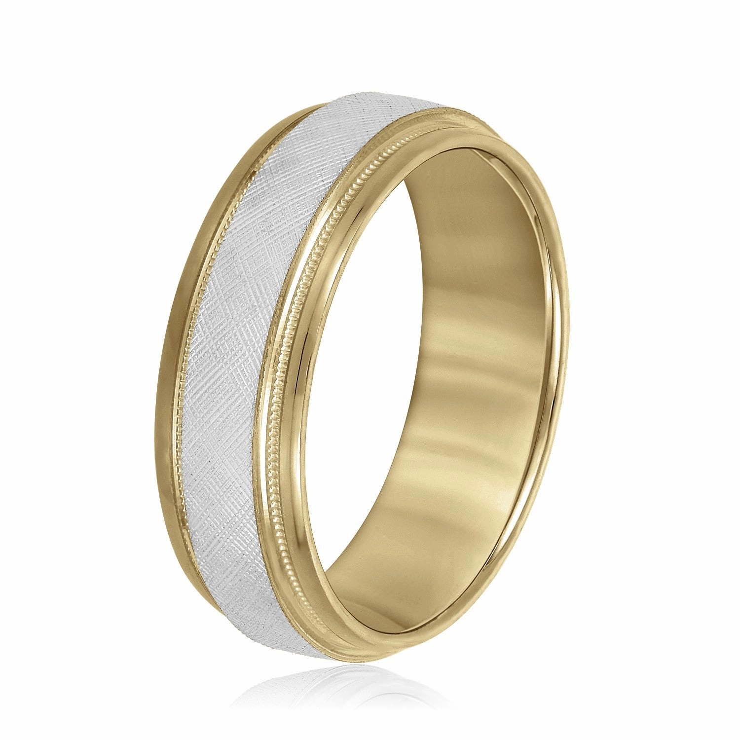 Men's Band With Florentine Finish And Milgrain Accents