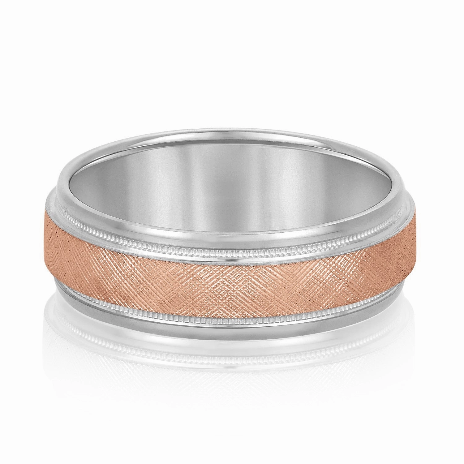 Men's Band With Florentine Finish And Milgrain Accents