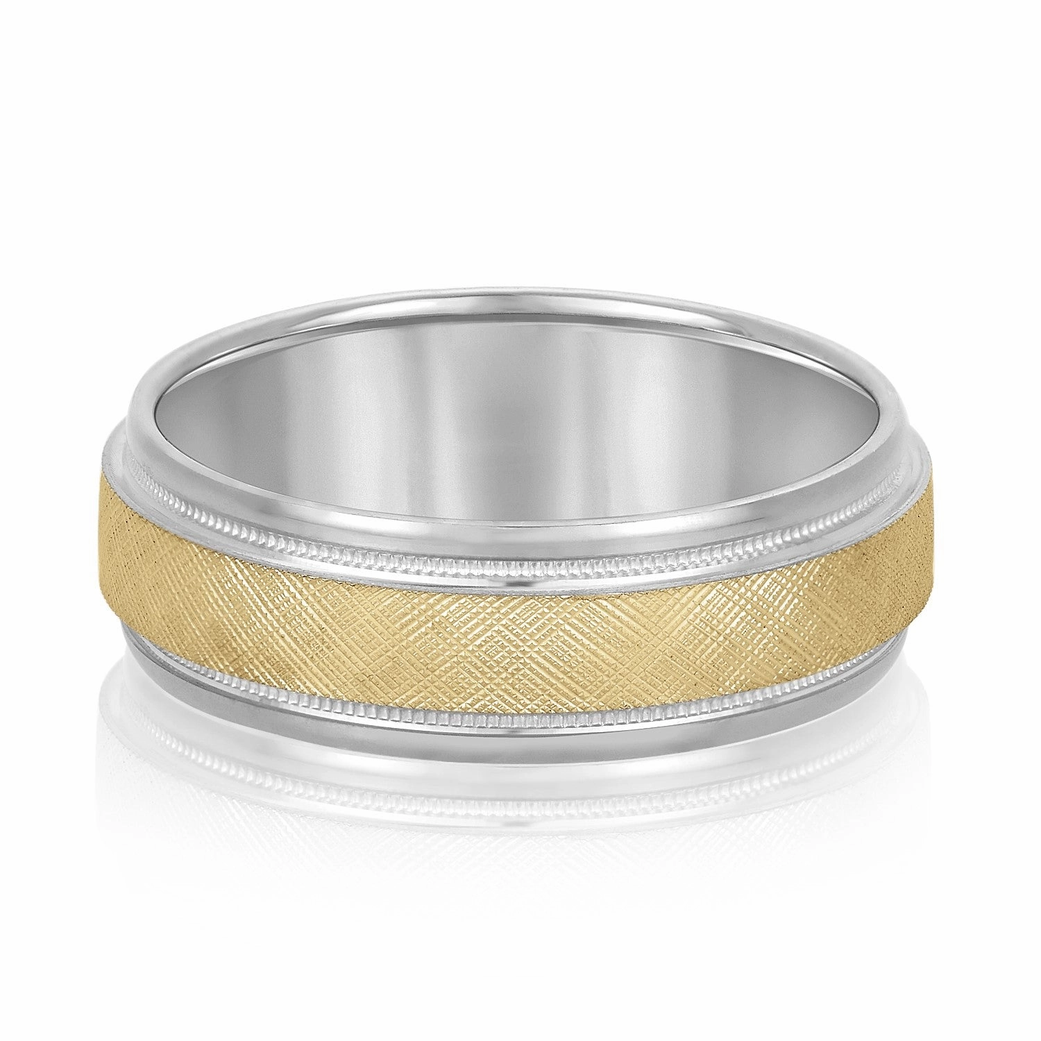 Men's Band With Florentine Finish And Milgrain Accents