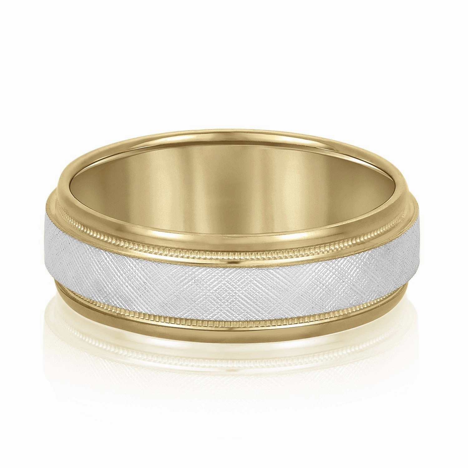 Men's Band With Florentine Finish And Milgrain Accents