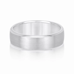 Men's Beveled Edge Matte Wedding Band