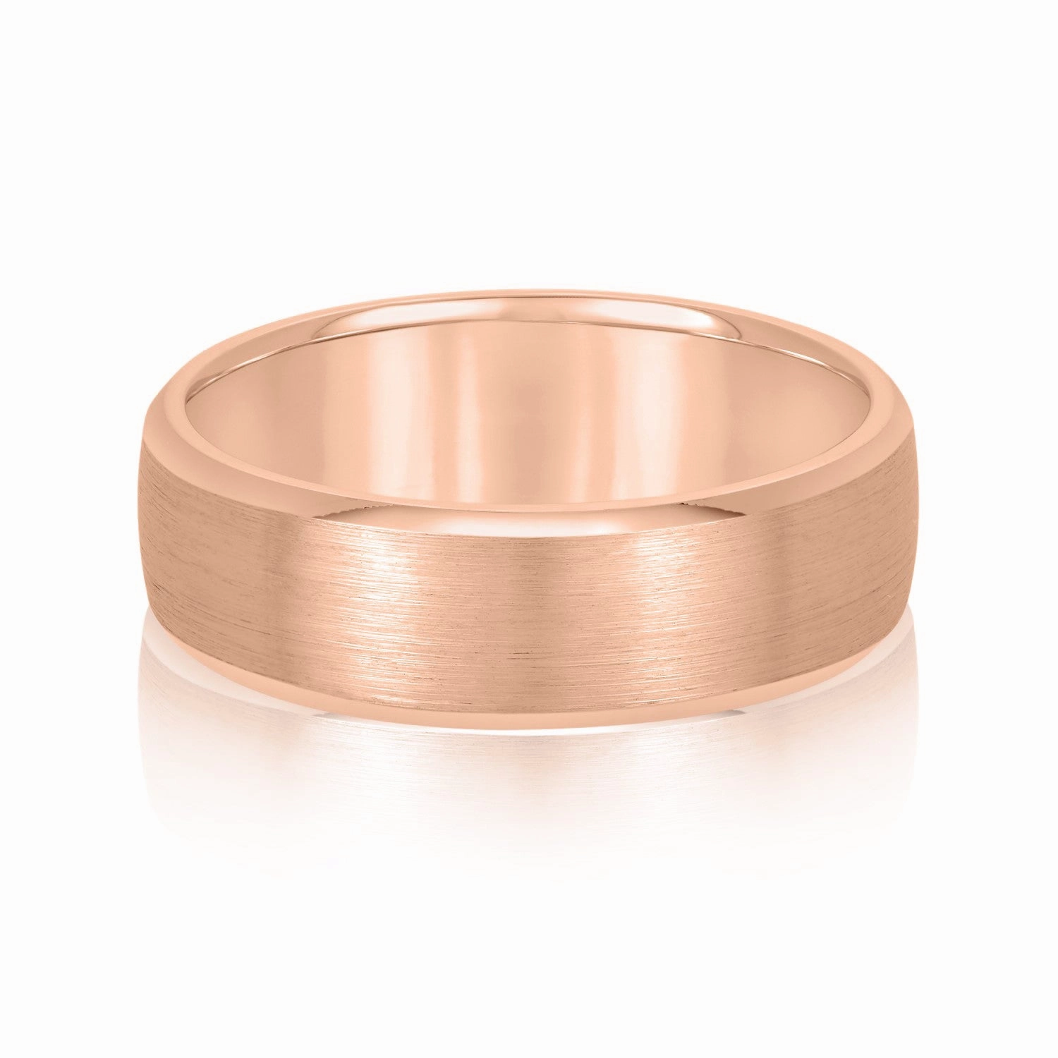 Men's Beveled Edge Matte Wedding Band
