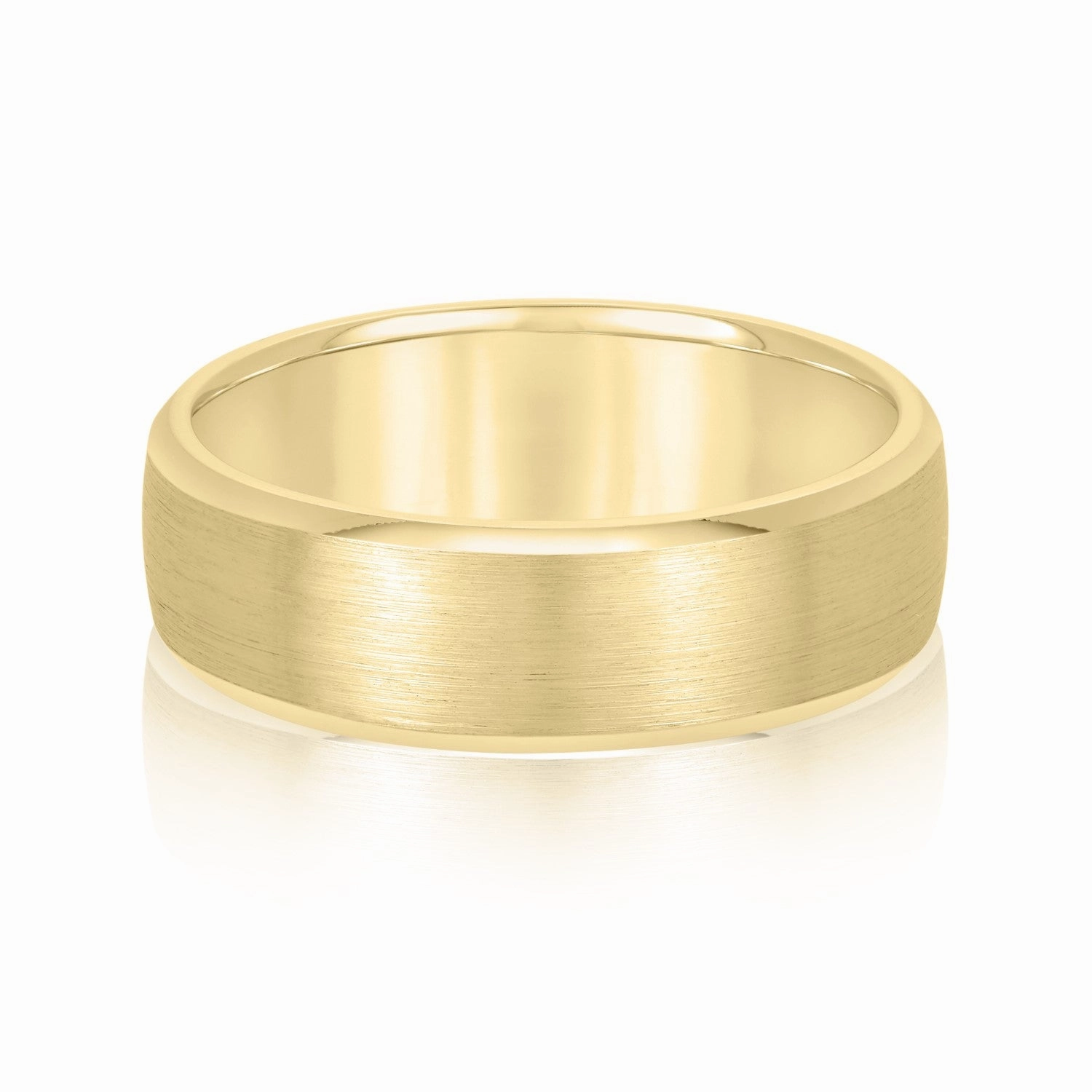 Men's Beveled Edge Matte Wedding Band