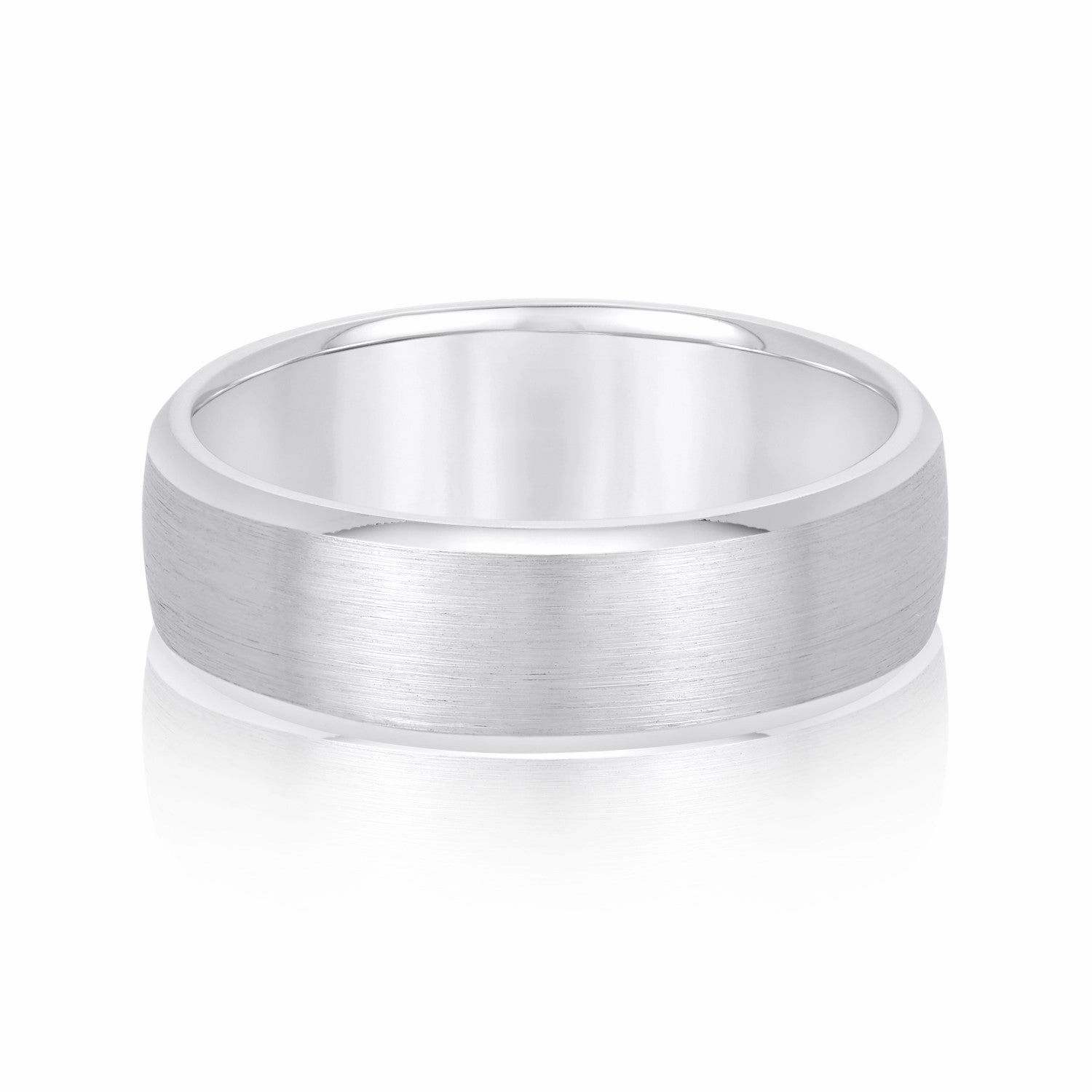 Men's Beveled Edge Matte Wedding Band