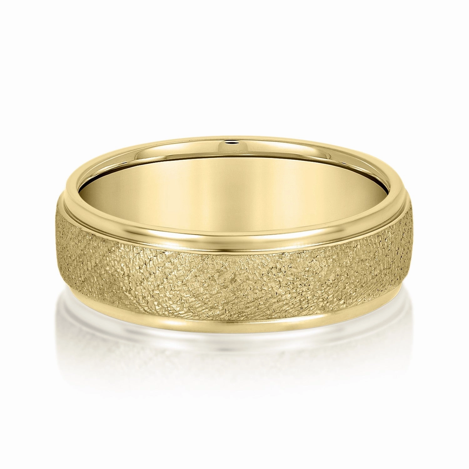 Men's Beveled Ring With Sandblasted Finish