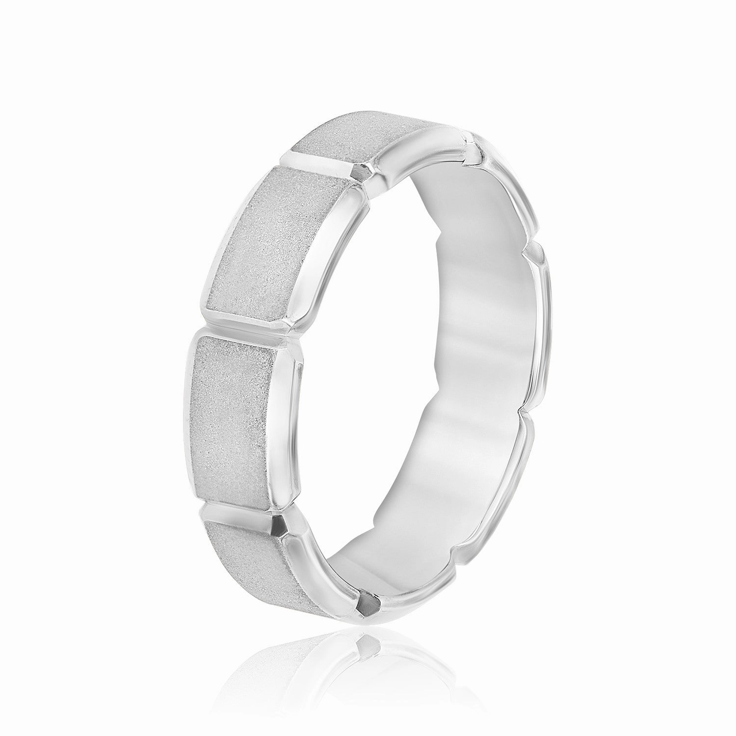 Men's Carved Design Segment Band