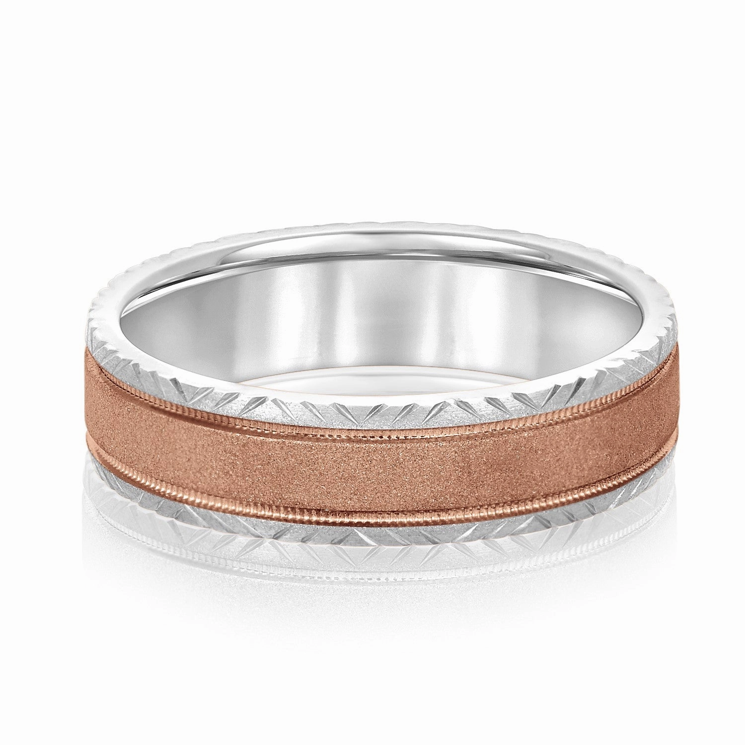 Men's Carved Edge Design Band