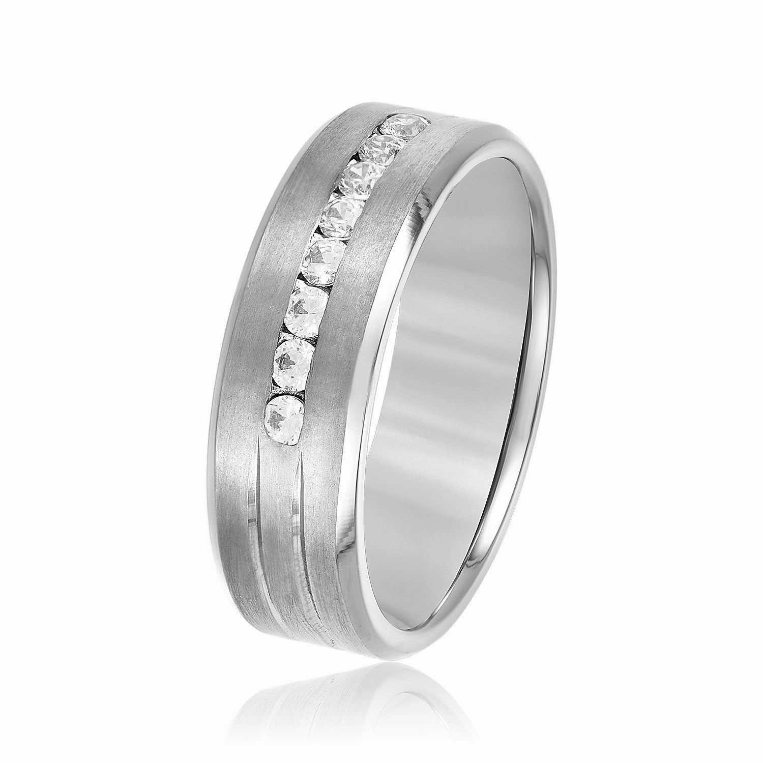 Men's Channel Set Diamond Wedding Band