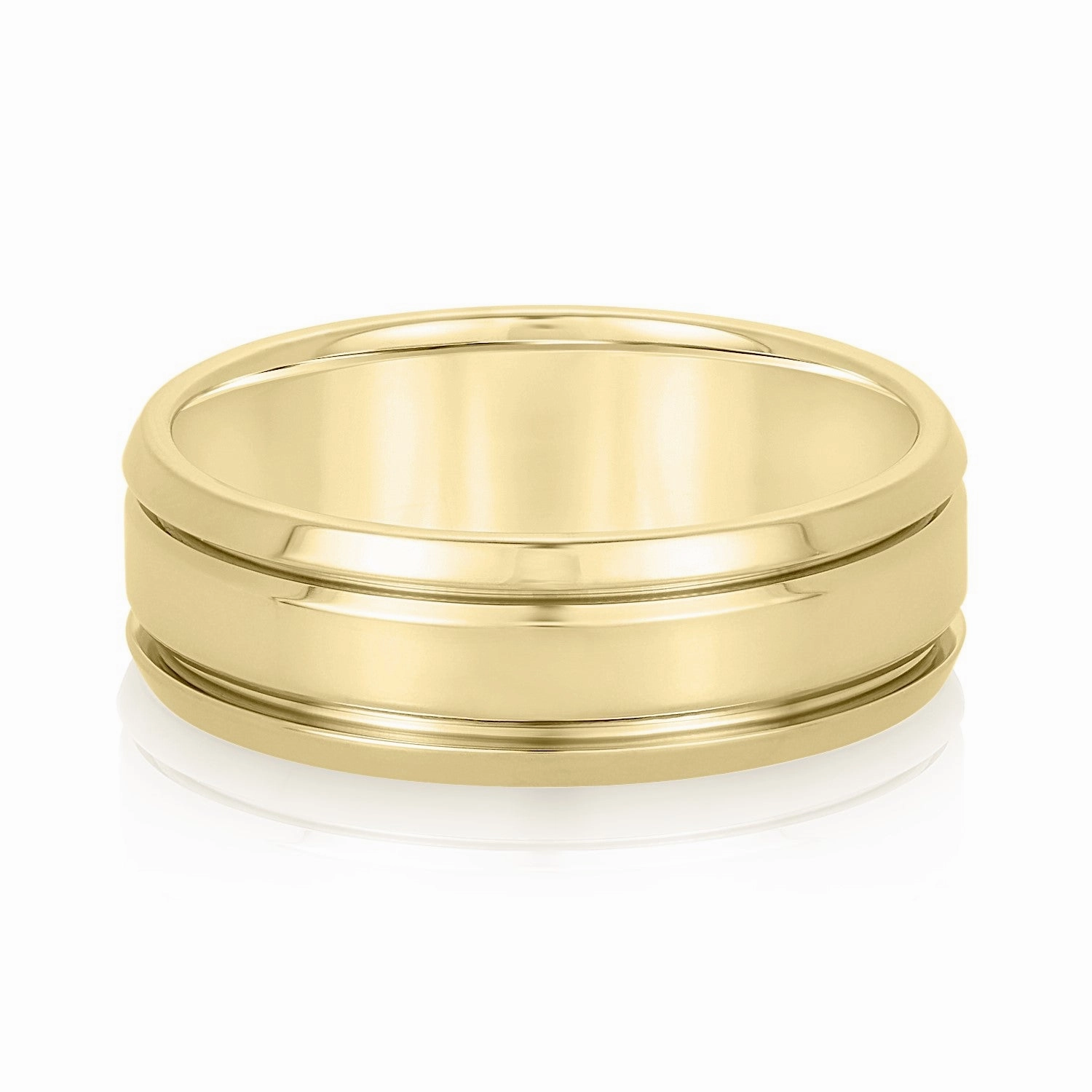 Men's Classic Double Inlay Wedding Band