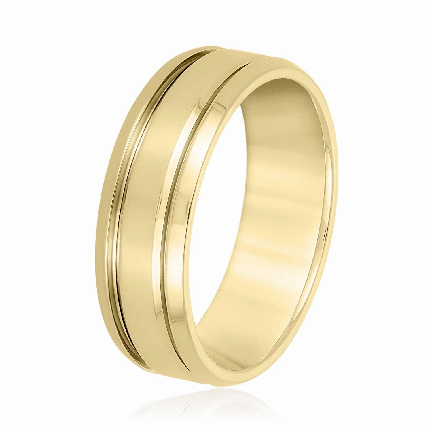 Men's Classic Double Inlay Wedding Band