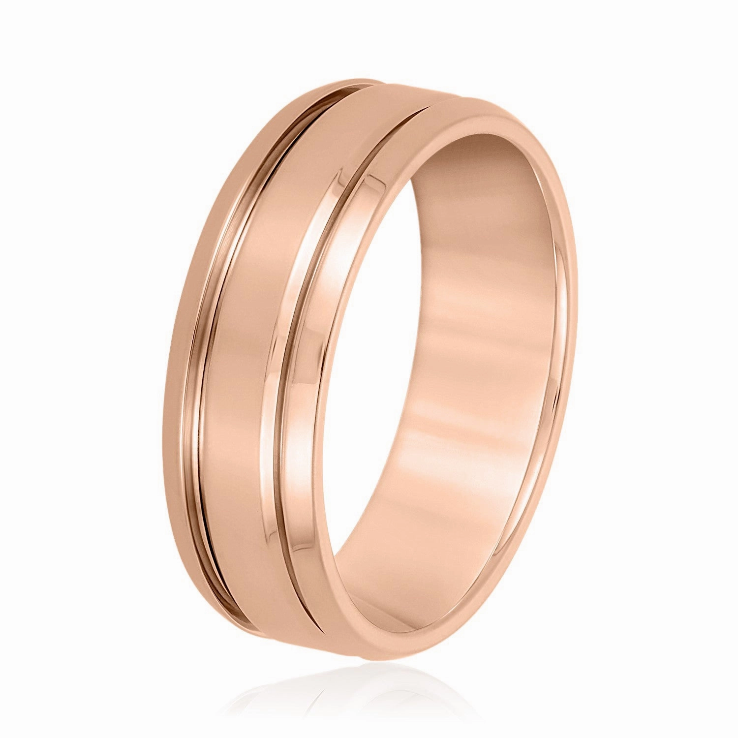 Men's Classic Double Inlay Wedding Band