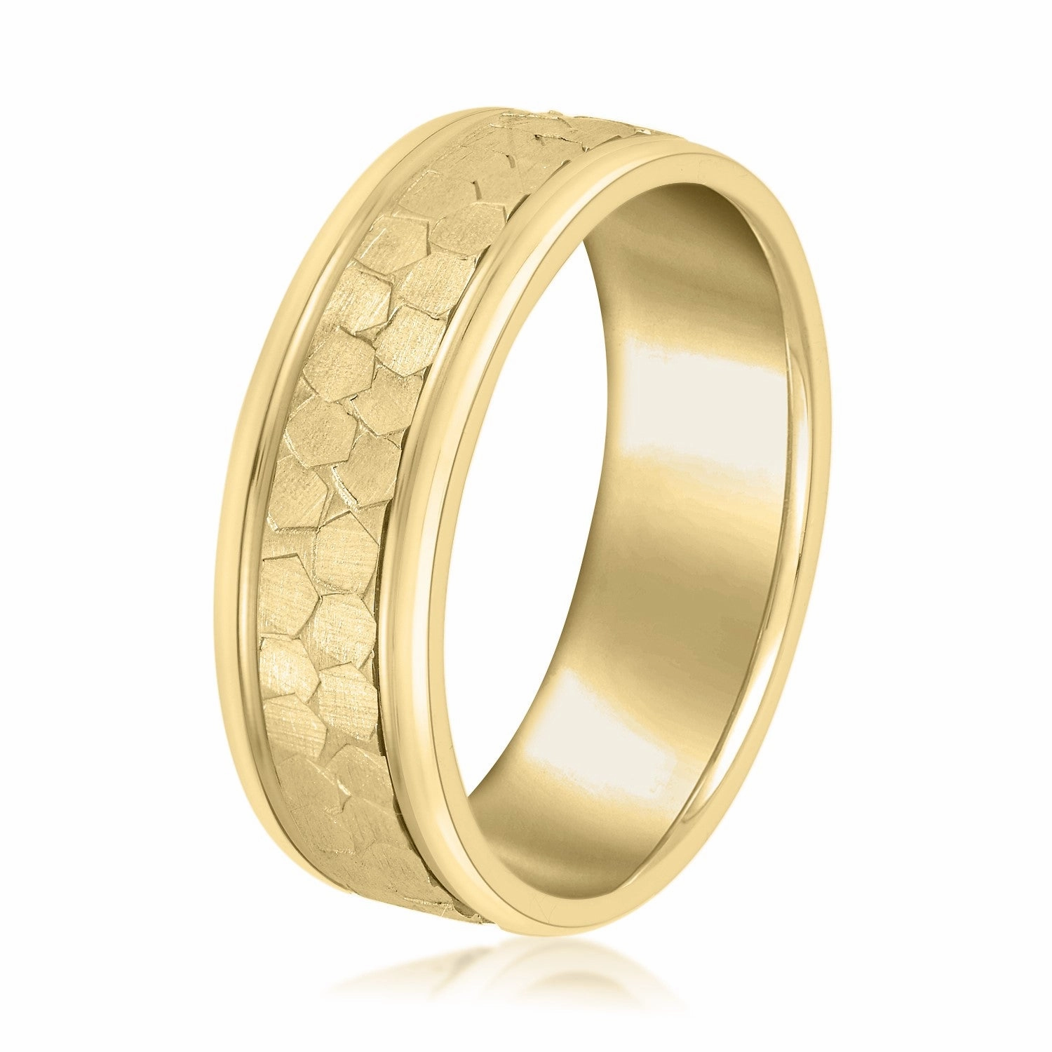 Men's Classic Flat Hammered Band