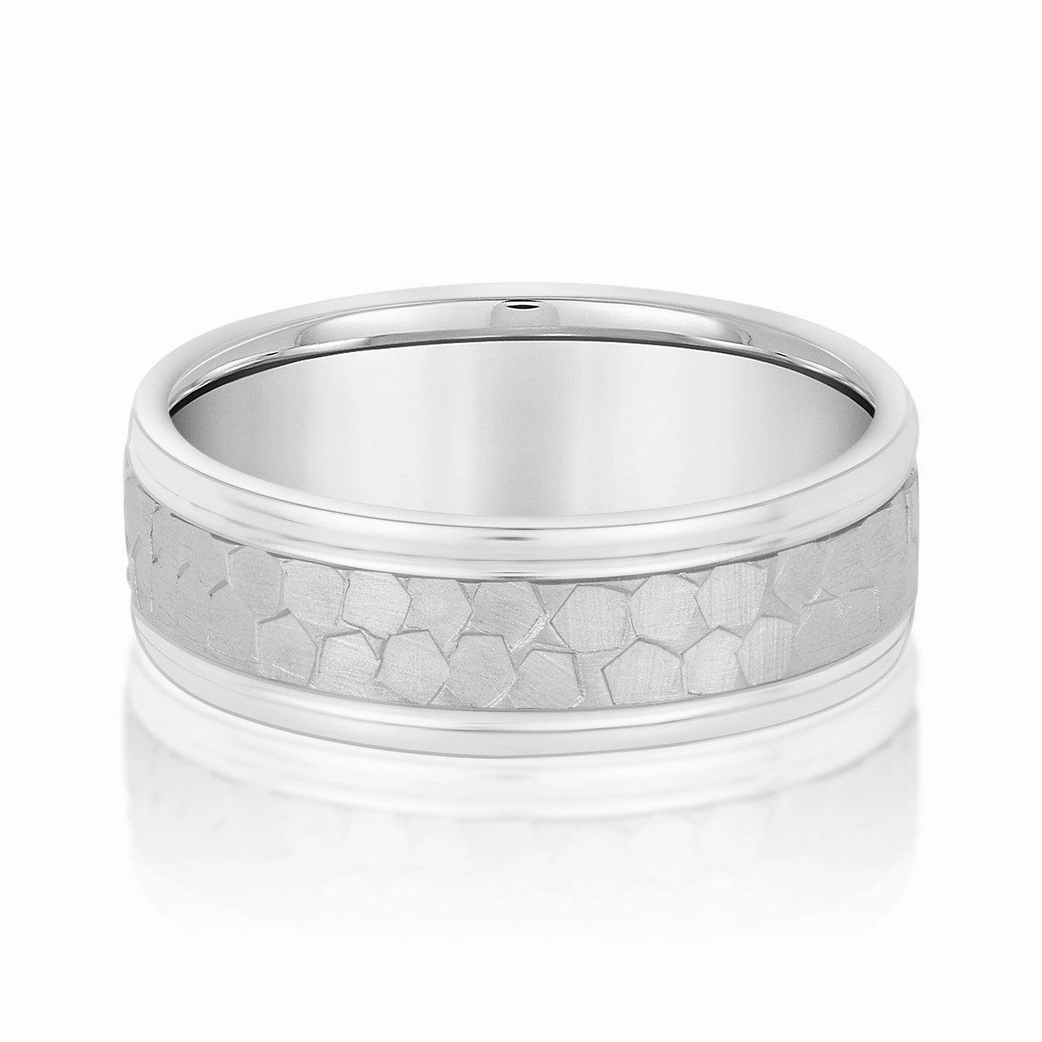 Men's Classic Flat Hammered Band