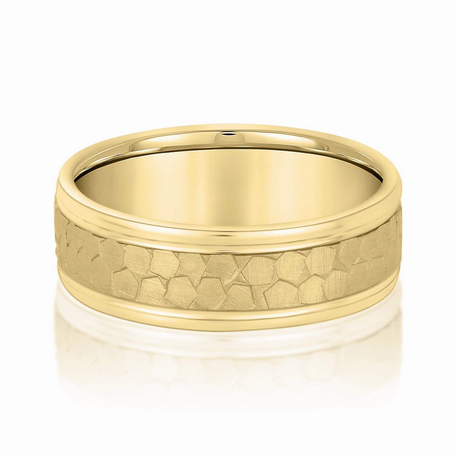 Men's Classic Flat Hammered Band