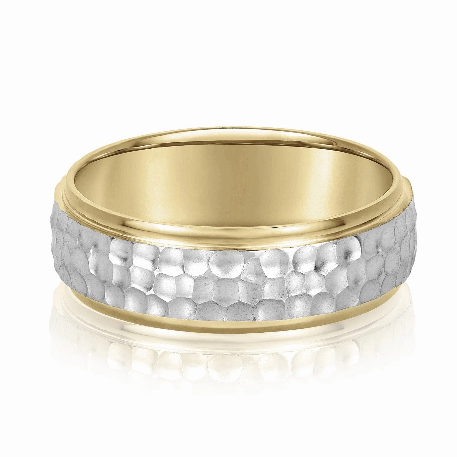 Men's Classic Hammered Step Edge Band