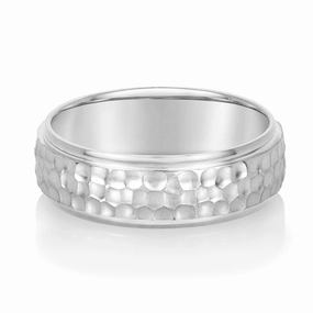Men's Classic Hammered Step Edge Band