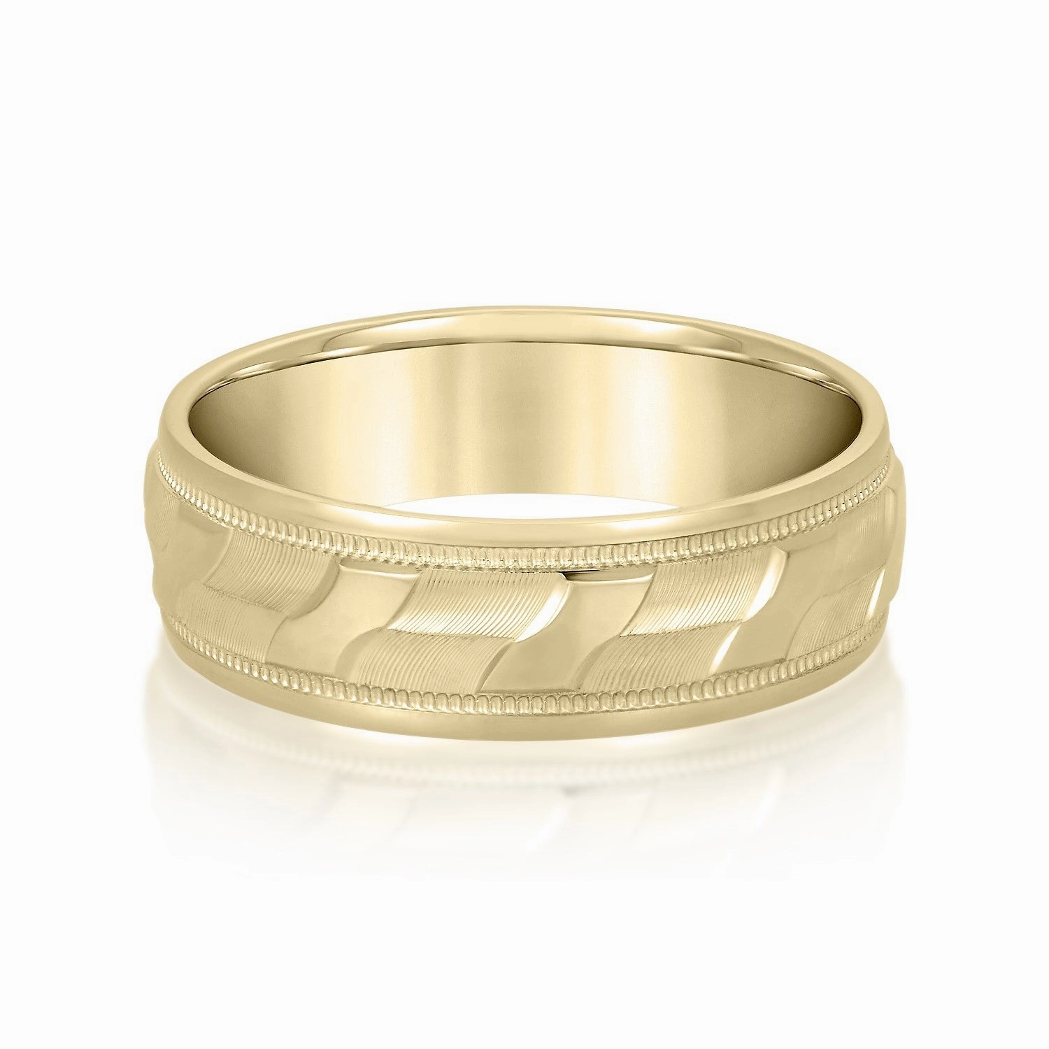 Men's Diagonal Waves Design Band