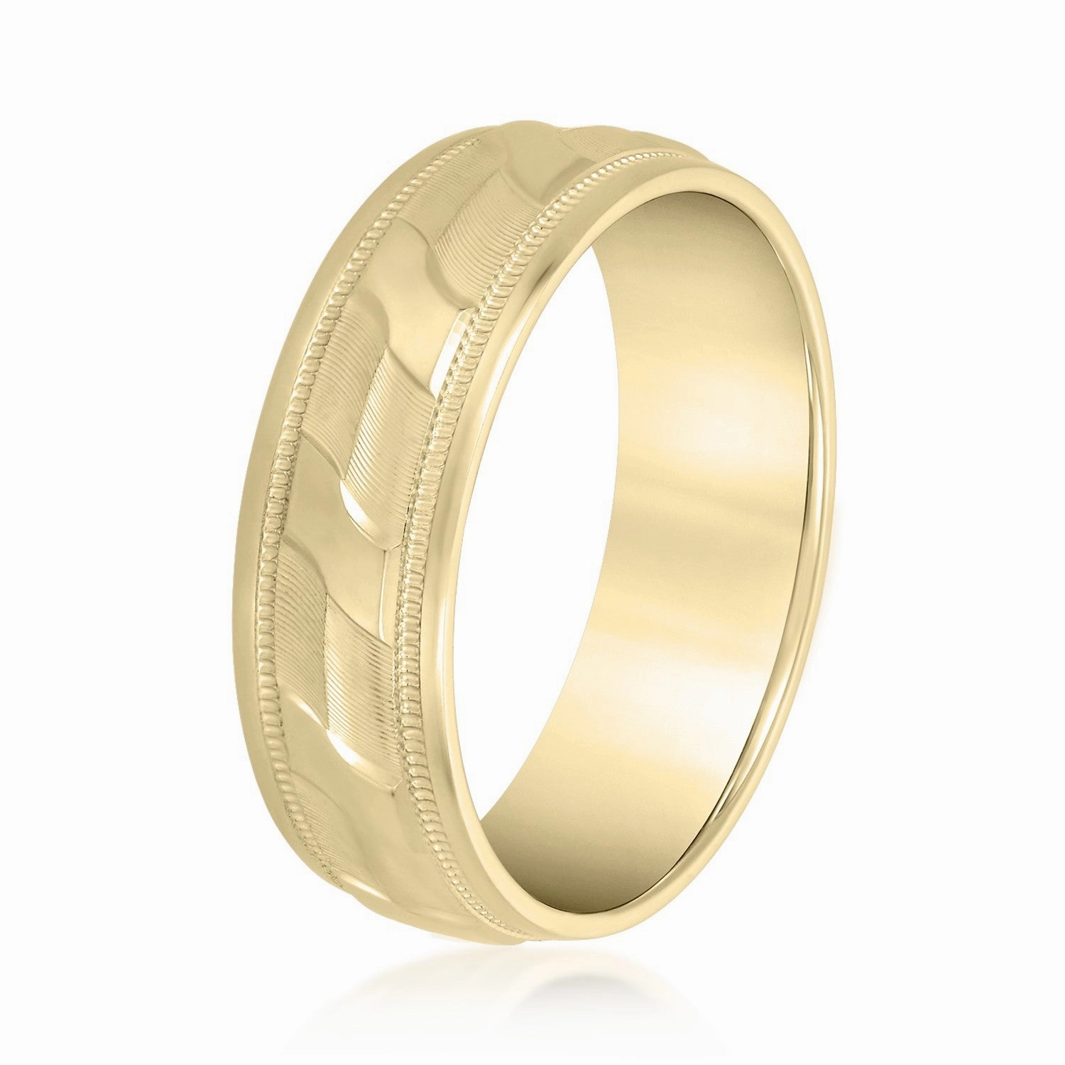 Men's Diagonal Waves Design Band