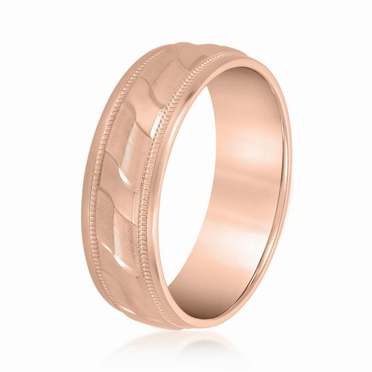 Men's Diagonal Waves Design Band