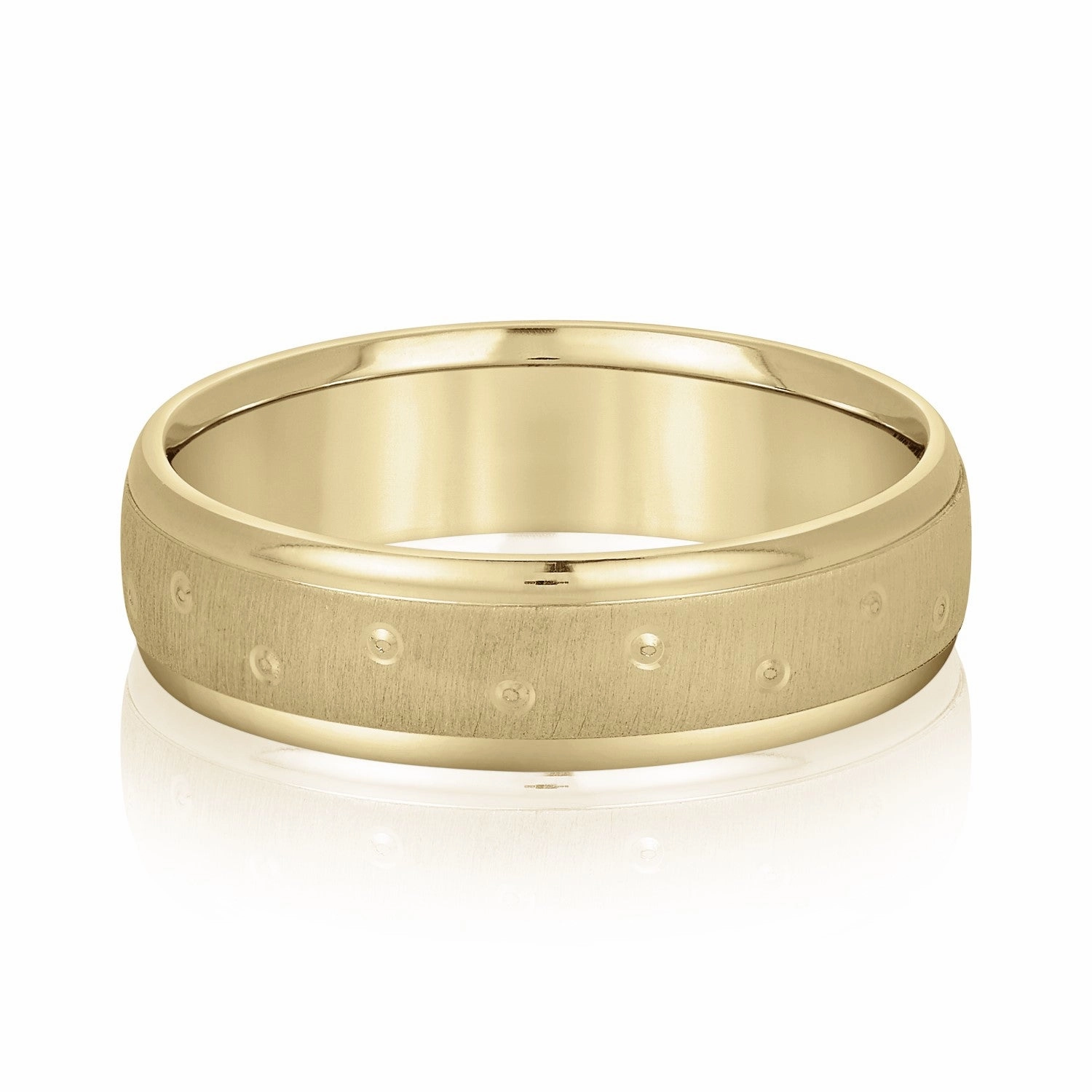 Men's Dots Pattern Wedding Band