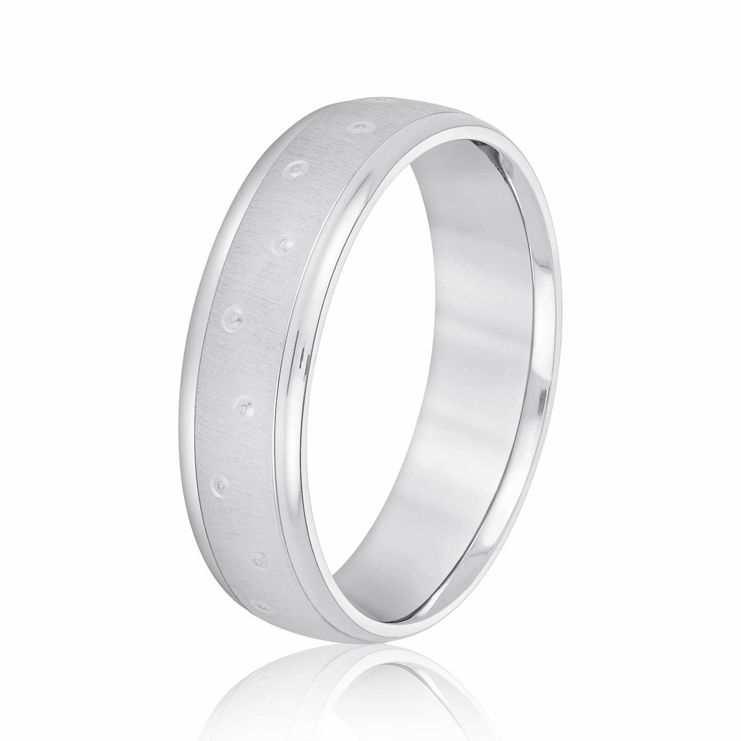 Men's Dots Pattern Wedding Band