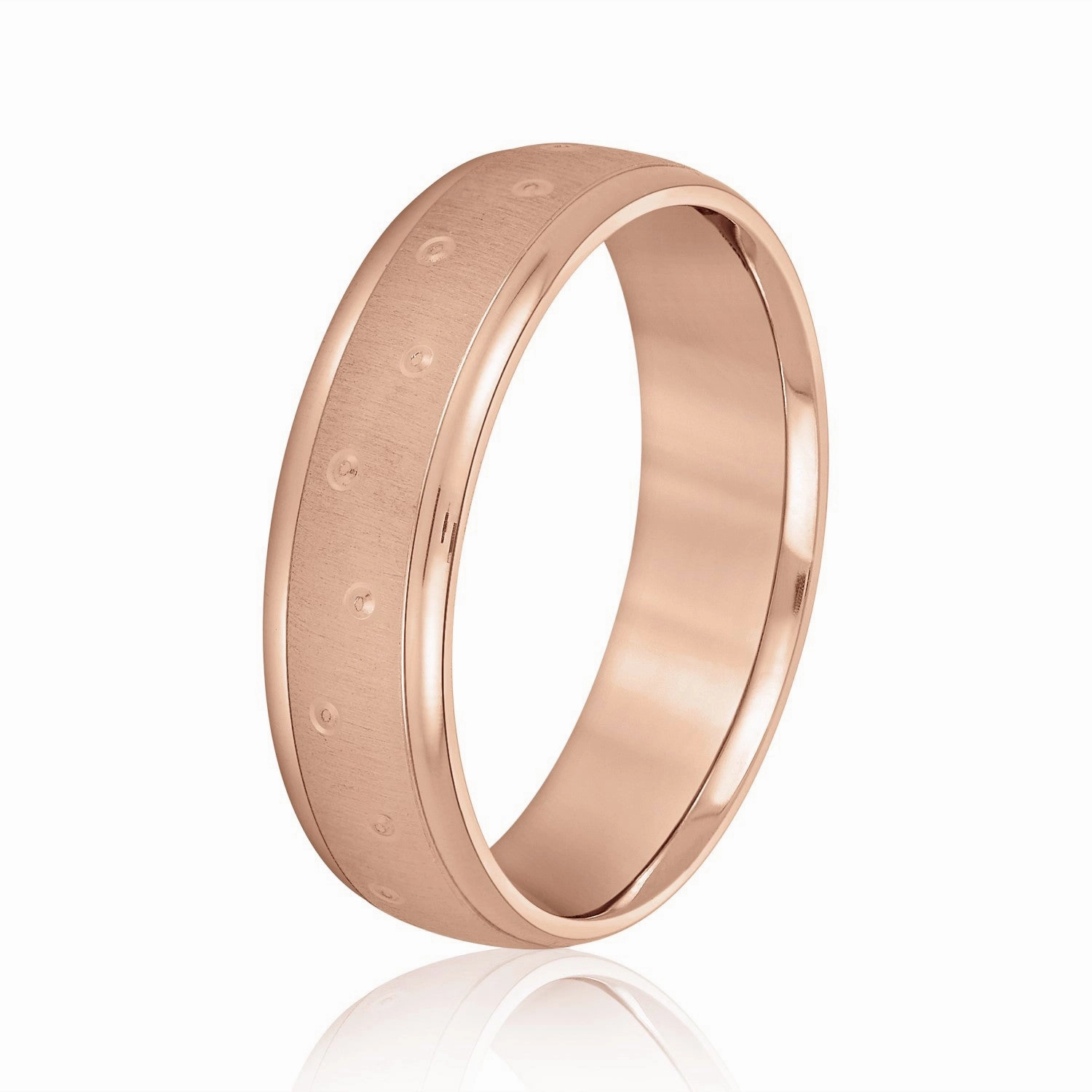 Men's Dots Pattern Wedding Band