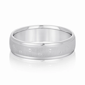 Men's Dots Pattern Wedding Band