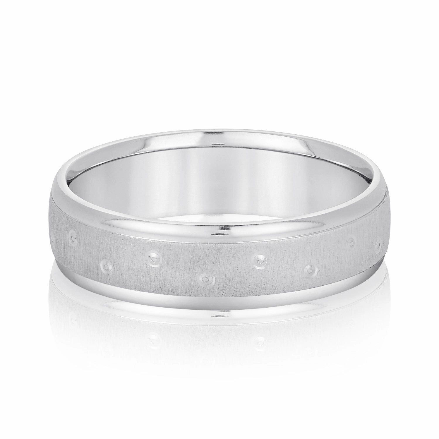 Men's Dots Pattern Wedding Band