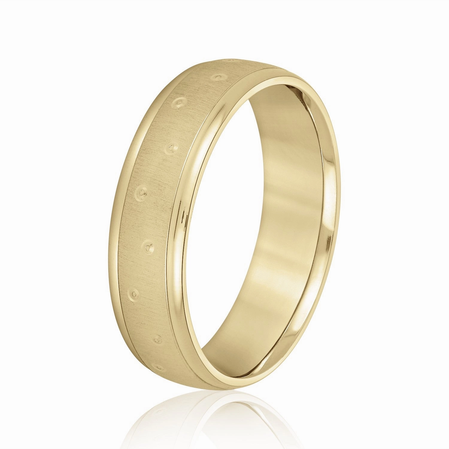 Men's Dots Pattern Wedding Band