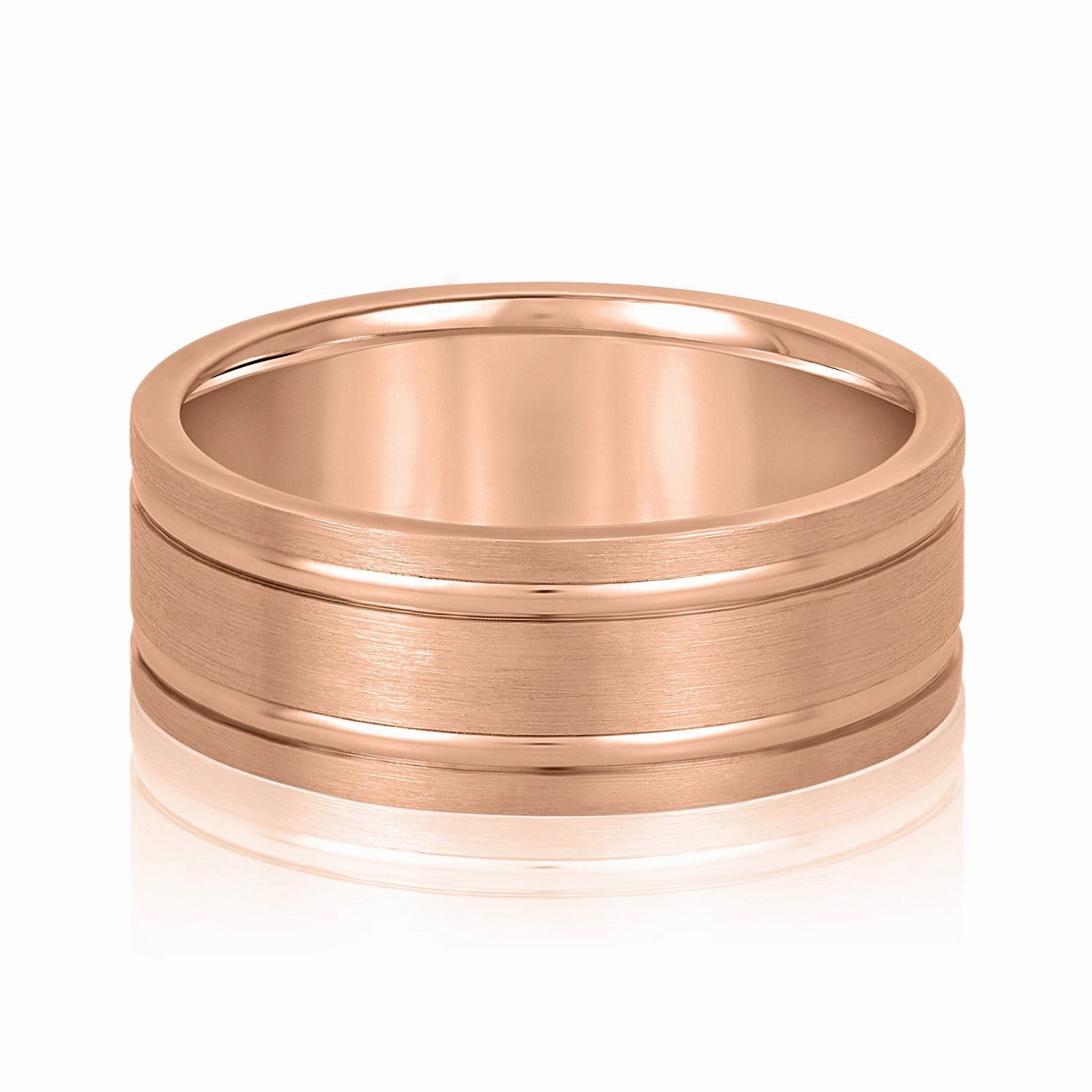 Men's Double Grooved Classic Wedding Band