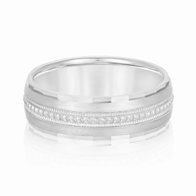 Men's Fancy Milgrain Wedding Band