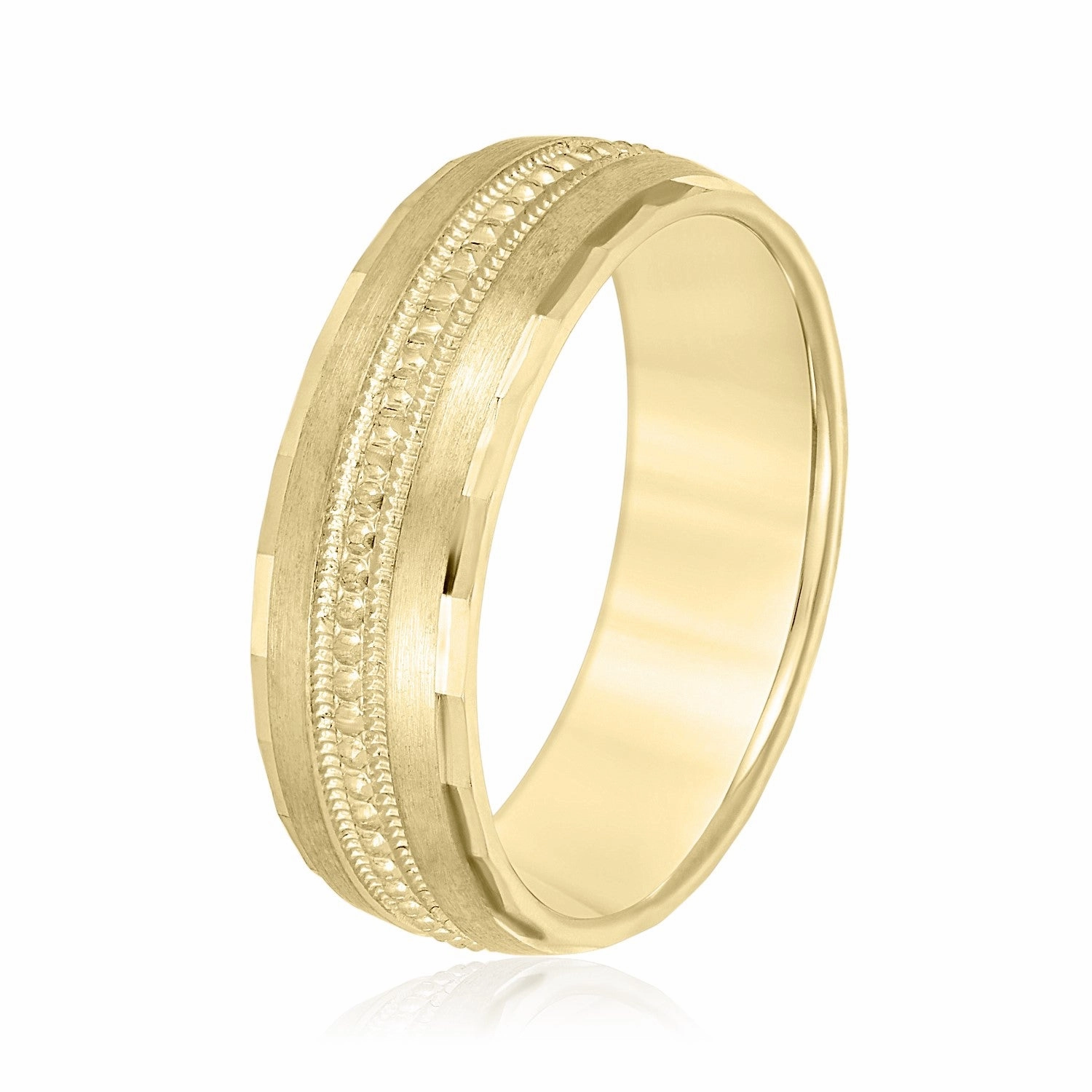 Men's Fancy Milgrain Wedding Band