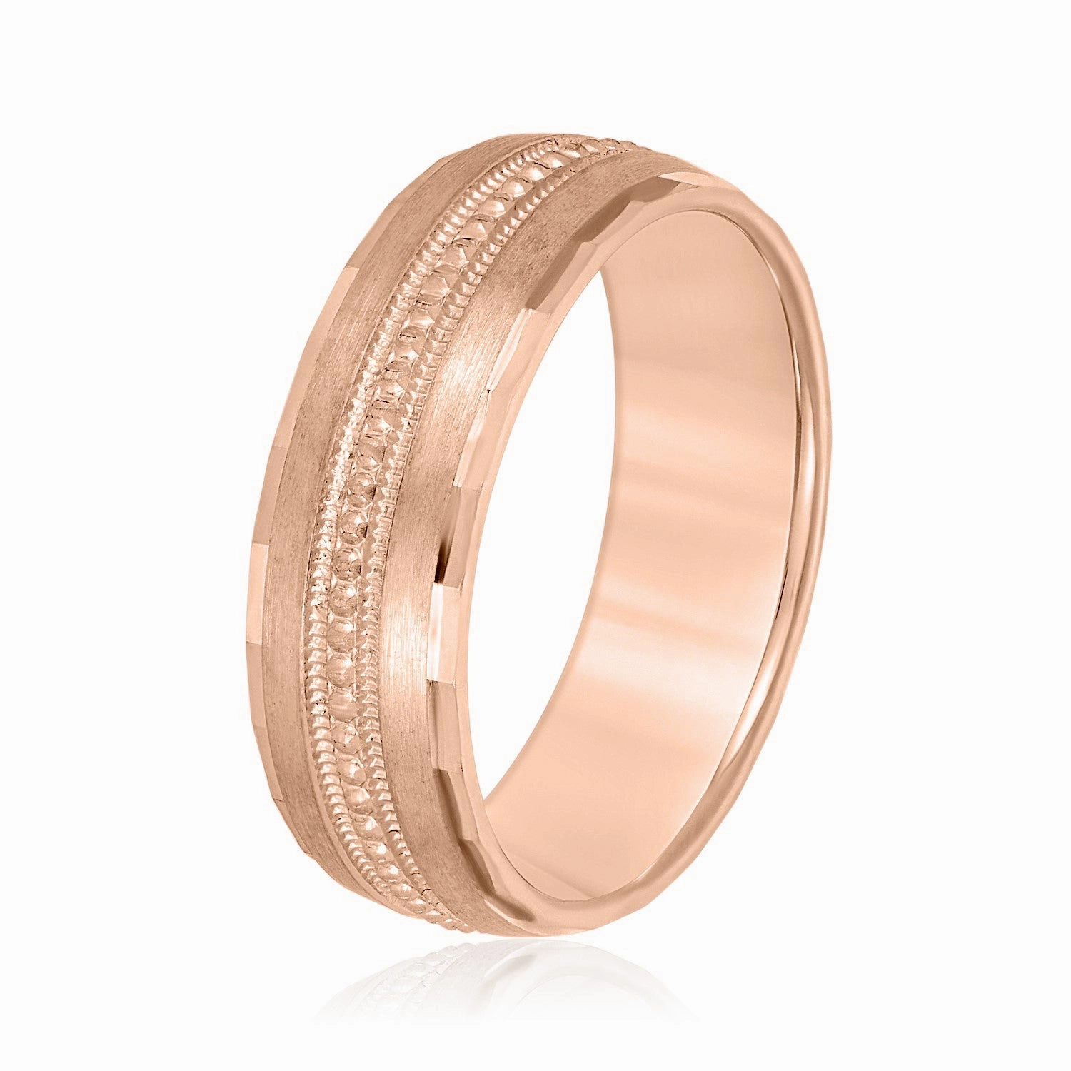 Men's Fancy Milgrain Wedding Band