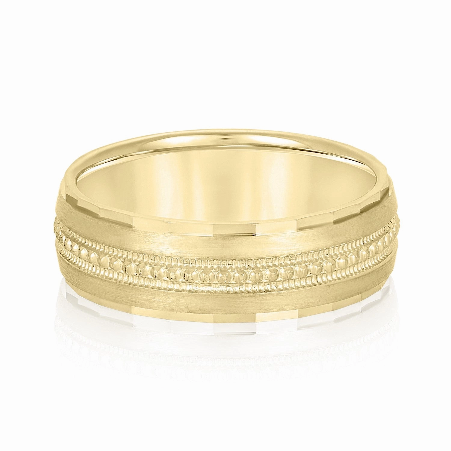 Men's Fancy Milgrain Wedding Band