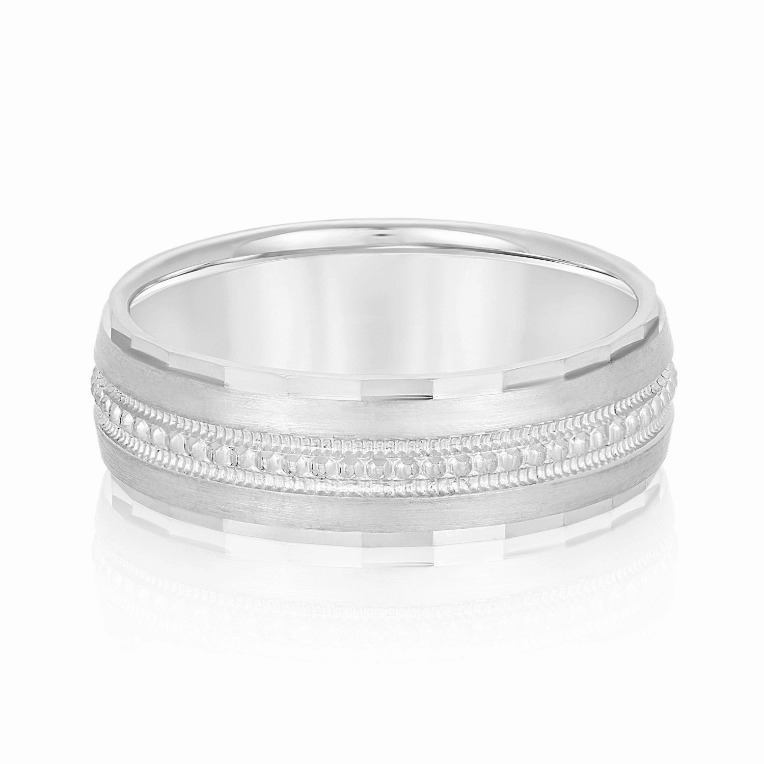 Men's Fancy Milgrain Wedding Band